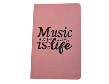 Load image into Gallery viewer, Mini Pocket Notebook Journal - Music is Life
