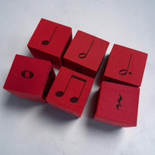 Load image into Gallery viewer, Red Foam Rhythm Dice - 2 inches