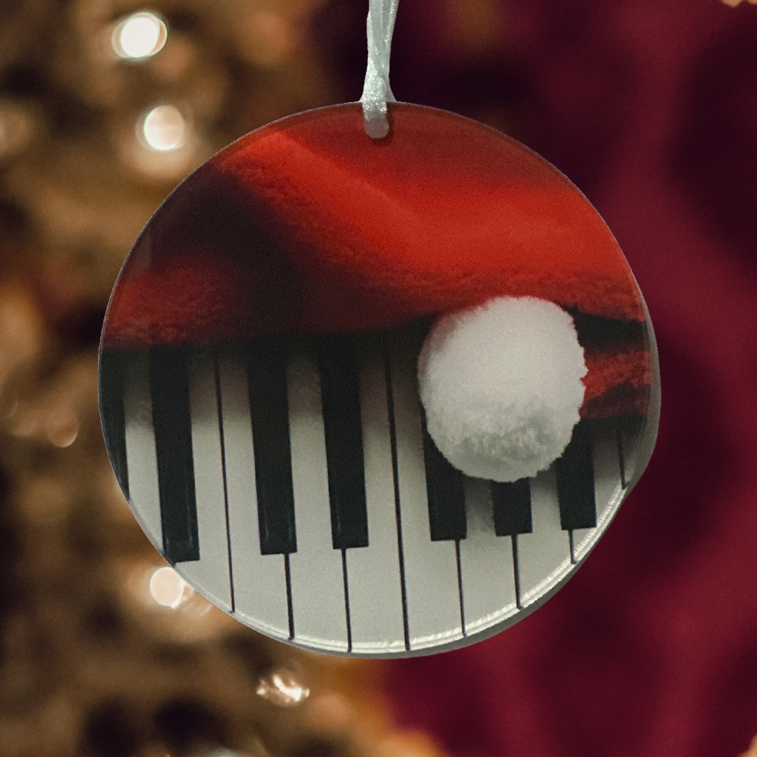 Piano Santa Music Ornament