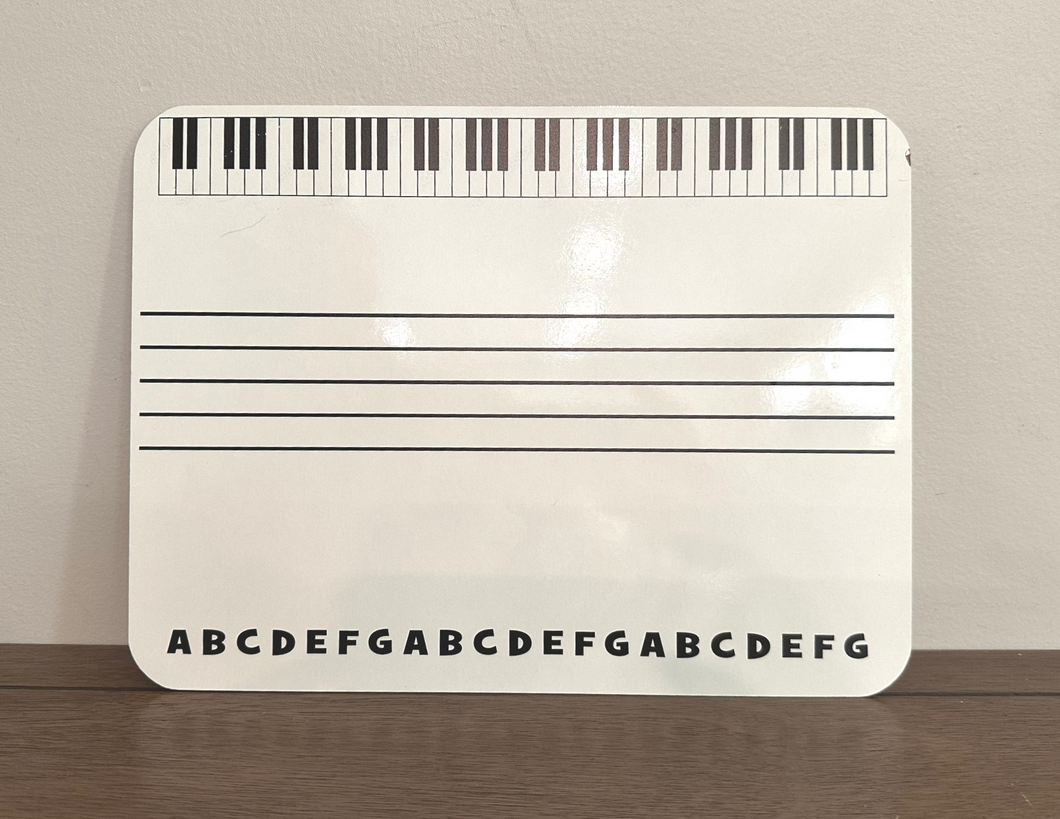Staff Piano Alphabet White Board