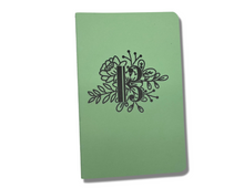 Load image into Gallery viewer, Mini Pocket Notebook Journal - Bass Clef Flowers
