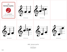Load image into Gallery viewer, Treble Clef Interval Flashcards (Digital Download)