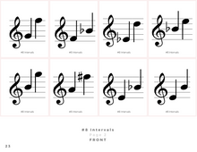 Load image into Gallery viewer, Treble Clef Interval Flashcards (Digital Download)