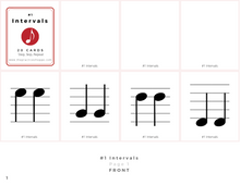 Load image into Gallery viewer, Treble Clef Interval Flashcards (Digital Download)