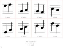 Load image into Gallery viewer, Treble Clef Interval Flashcards (Digital Download)