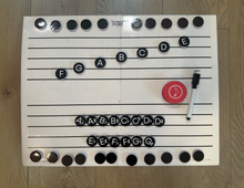 Load image into Gallery viewer, Foldable Music Staff Magnetic White Board Bundle - BLACK magnets