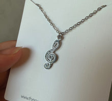 Load image into Gallery viewer, PS Stainless Steel Treble Clef Necklace