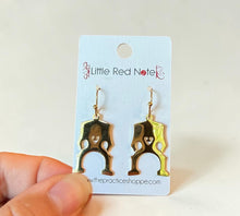 Load image into Gallery viewer, Dangle Fish Hook Stainless Steel Earrings Cello Bridge