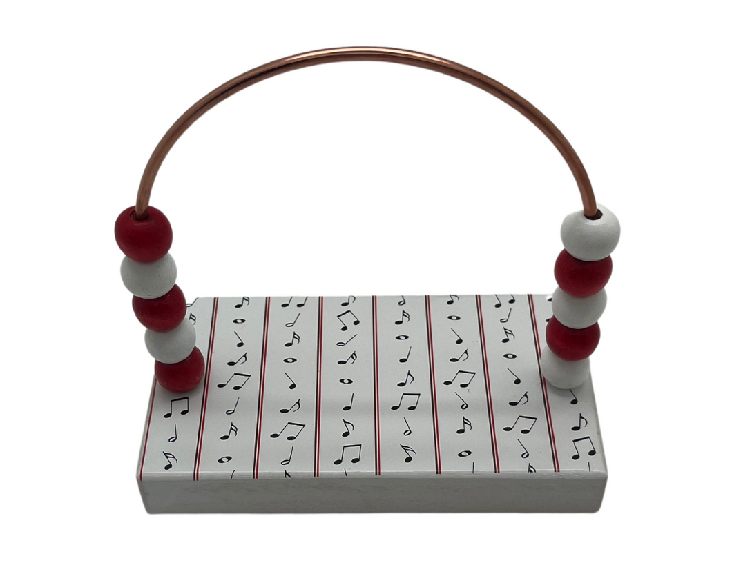 Music Red Stripes Bead Counter