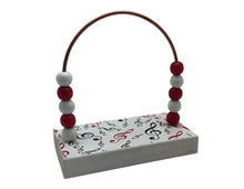 Load image into Gallery viewer, Red Treble Clefs Bead Counter