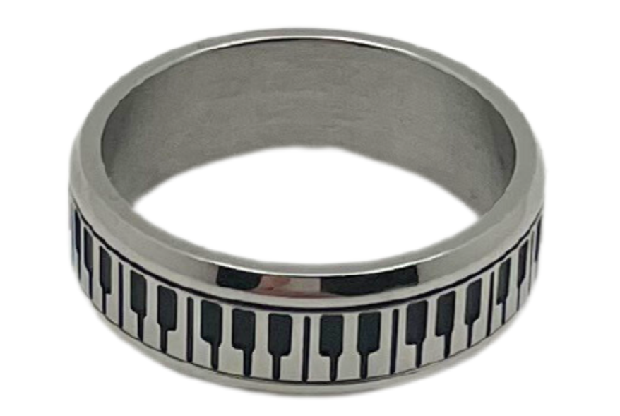 Stainless Steel Piano Spinning Ring