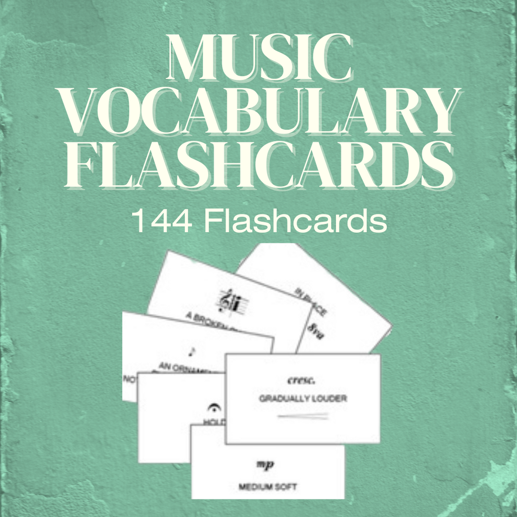 Music Vocabulary Flashcards (Digital Download)