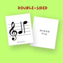 Load image into Gallery viewer, Treble Clef Interval Flashcards (Digital Download)