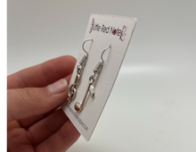 Load image into Gallery viewer, Dangle Fish Hook Asymmetrical Treble Note Earrings
