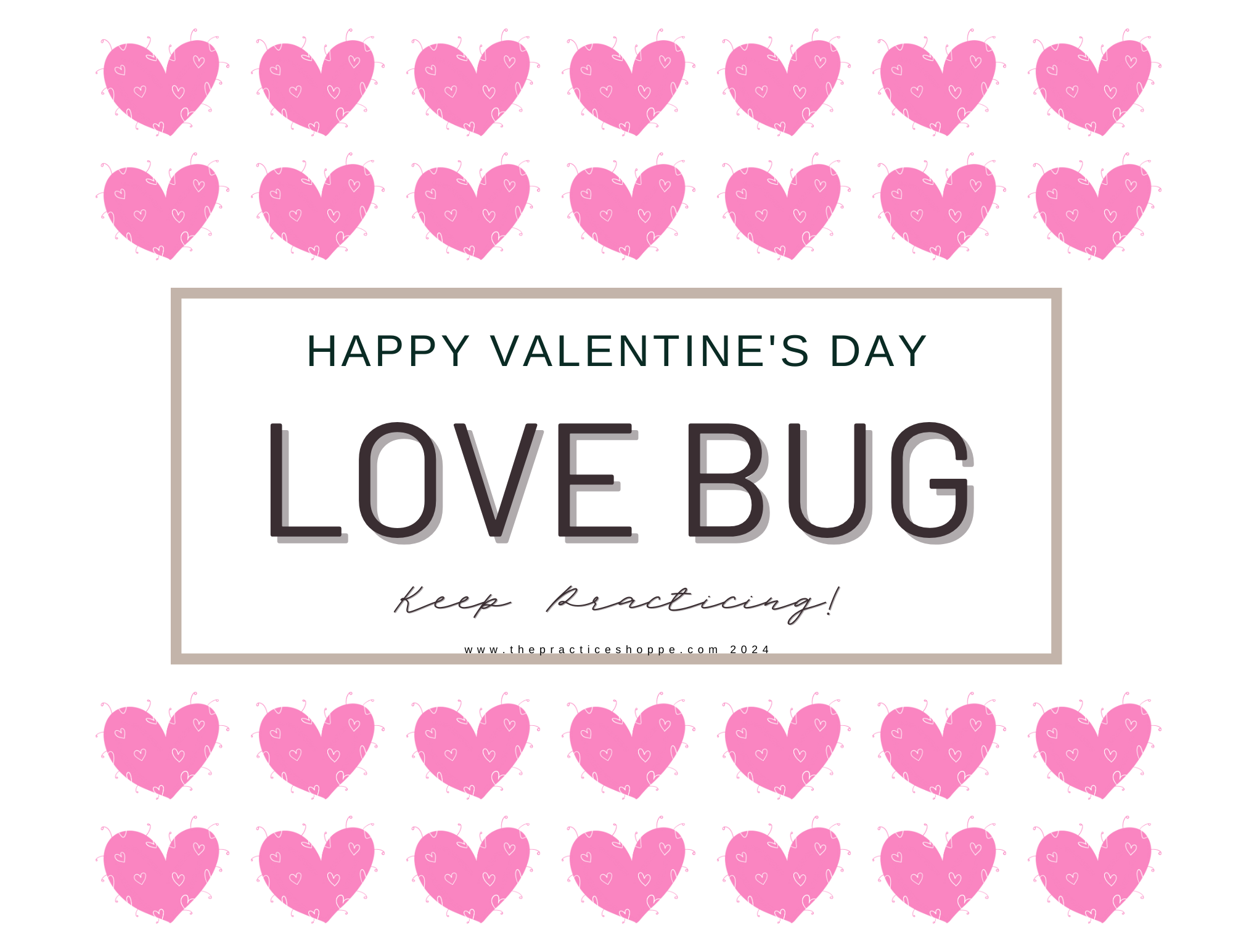 Love Bug Practice Chart Digital Download The Practice Shoppe
