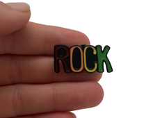 Load image into Gallery viewer, Rainbow Rock Enamel Pin
