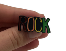 Load image into Gallery viewer, Rainbow Rock Enamel Pin
