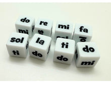 Load image into Gallery viewer, 16 mm Solfege Music Dice - Set of 8