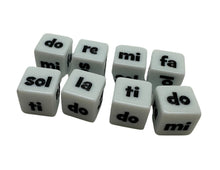 Load image into Gallery viewer, 16 mm Solfege Music Dice - Set of 8