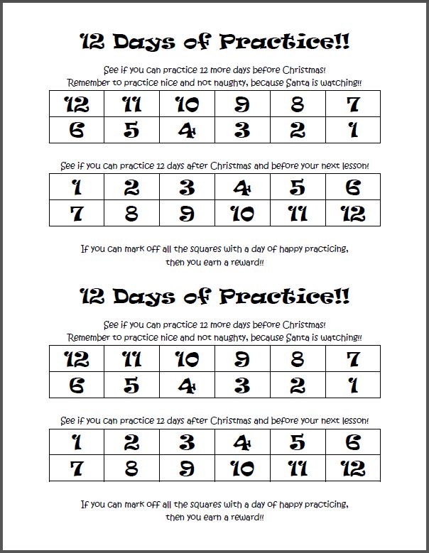 12 Days of Practicing (digital download)