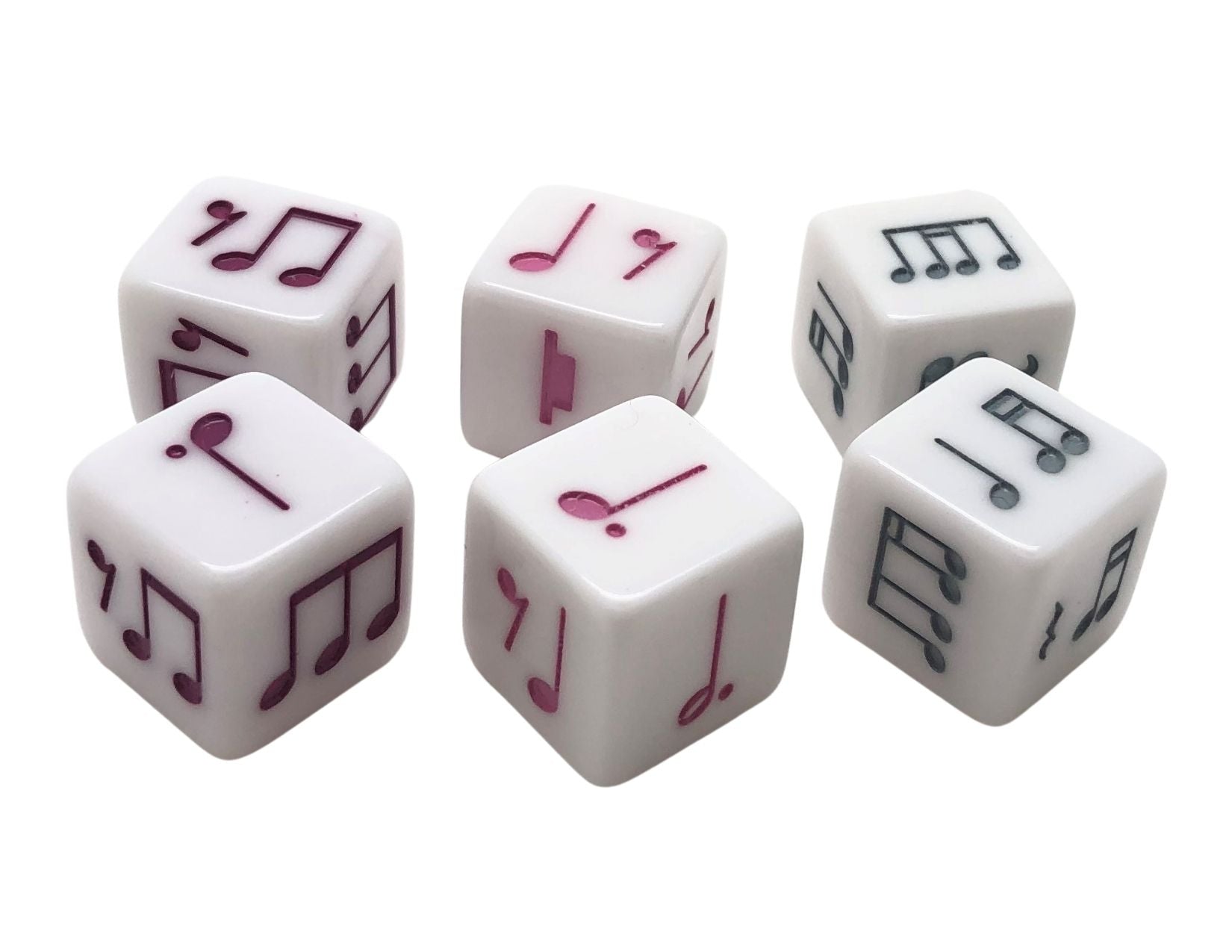 16 mm Triple Meter Notes Dice Variety - set of 6 – The Practice Shoppe