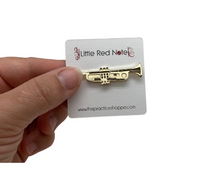 Load image into Gallery viewer, Trumpet Music Lapel Pin
