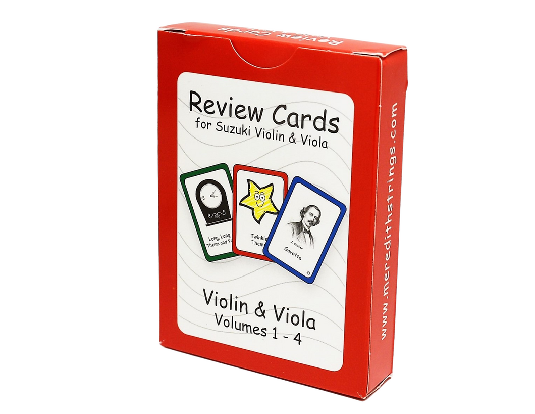 Violin/Viola Suzuki Review Cards for Volumes 1-4 - Deck