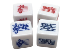 Load image into Gallery viewer, Key Signature Dice - Treble/Bass Clef - Sharps/Flats - Set of 4
