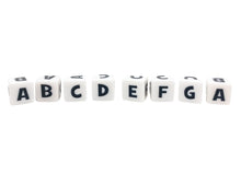 Load image into Gallery viewer, 16 mm Alphabet Music Dice - Set of 8
