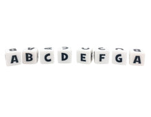 Load image into Gallery viewer, 16 mm Alphabet Music Dice - Set of 8