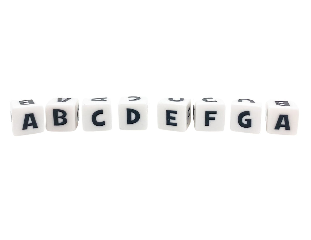 16 mm Alphabet Music Dice - Set of 8