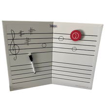 Load image into Gallery viewer, Foldable Music Staff Magnetic White Board Bundle - RAINBOW magnets