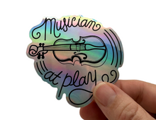 Load image into Gallery viewer, PS Single Musicians At Play Holographic Sticker
