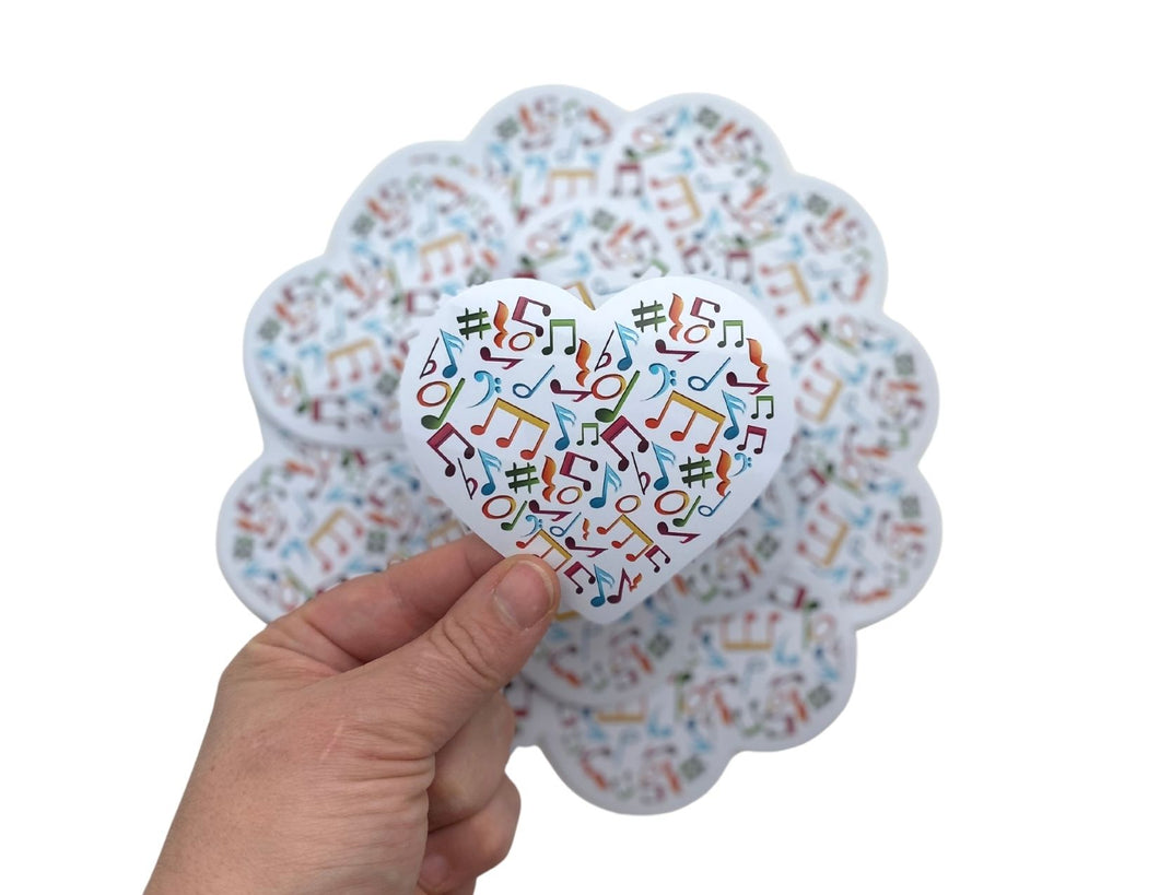 PS Set Heart Music Stickers - set of 10