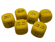Load image into Gallery viewer, Foam Twinkle Rhythm Dice - 2 inches