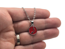 Load image into Gallery viewer, Eighth Note Red Circle Necklace
