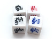 Load image into Gallery viewer, Key Signature Dice - Treble Clef - Sharps/Flats Basic/Advanced - Set of 4
