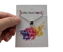 Load image into Gallery viewer, Stainless Steel Mini Eighth Notes Necklace
