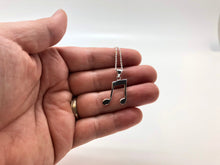 Load image into Gallery viewer, 925 Sterling Silver Two-Eighth Notes Necklace

