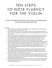 Load image into Gallery viewer, 10 Steps to Note Fluency for Violinists - 18 Sets of Flashcards (Digital Download)