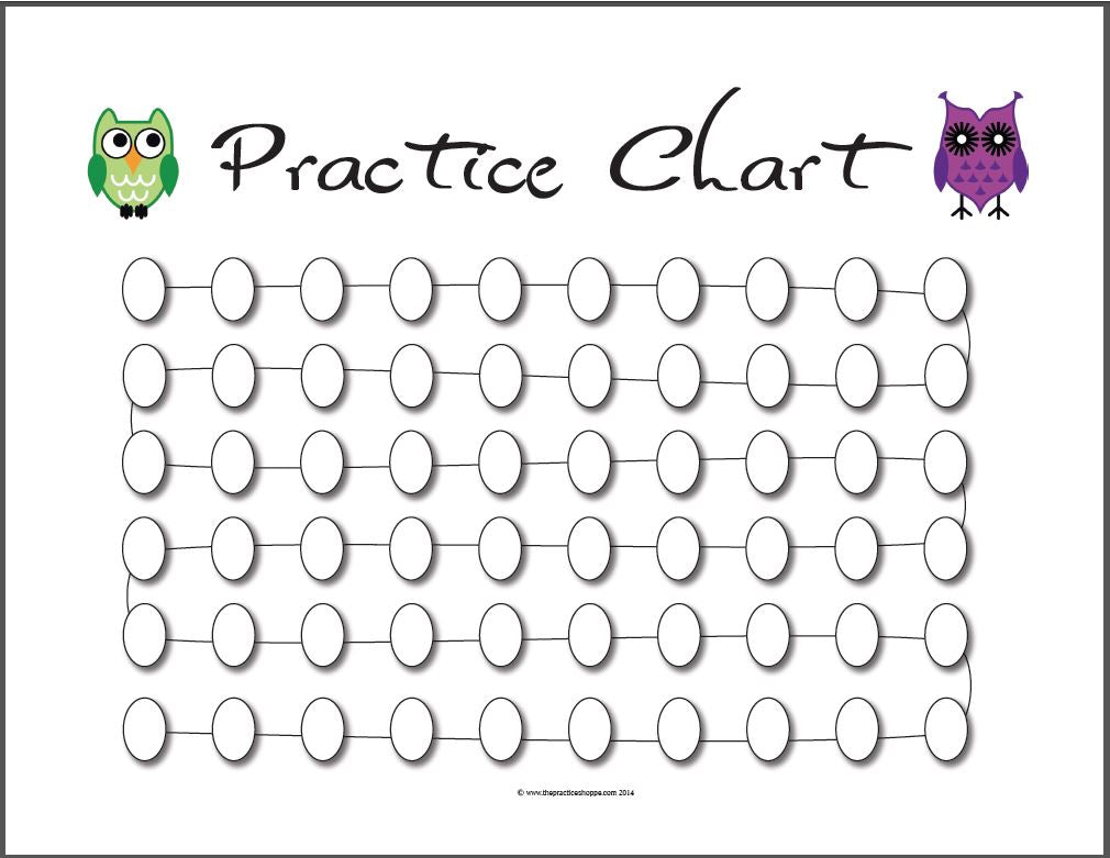 Owl Practice Chart (Digital Download)