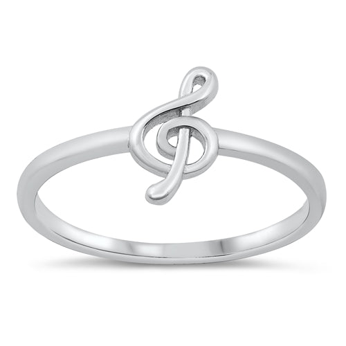 925 Sterling Small Treble Clef Ring