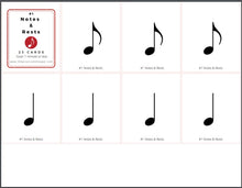 Load image into Gallery viewer, Notes & Rests Flashcards - 4 Sets of Flashcards (digital download)