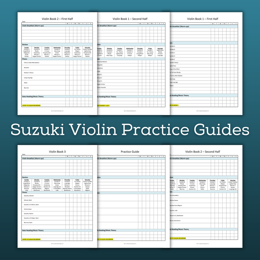 Suzuki Violin Practice Guide All Pieces Bundle (Digital Download)