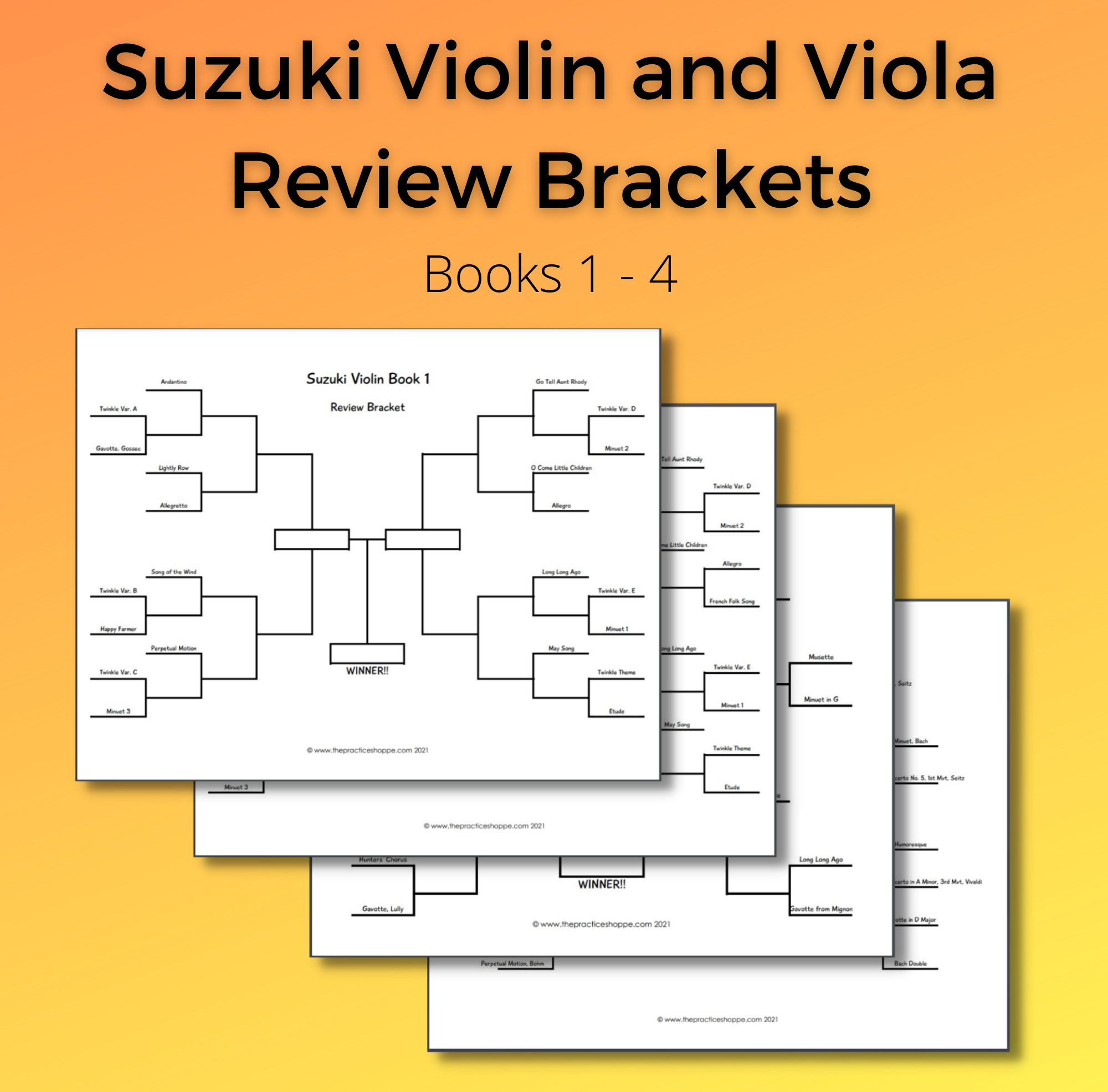 Violin/Viola Review Brackets (Digital Download) The Practice Shoppe