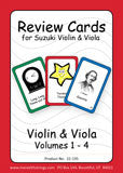Violin/Viola Suzuki Review Cards for Volumes 1-4 - Large