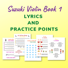 Load image into Gallery viewer, Suzuki Violin Book 1 Lyrics and Previews (Digital Download)
