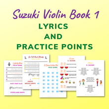 Load image into Gallery viewer, Suzuki Violin Book 1 Lyrics and Previews (Digital Download)