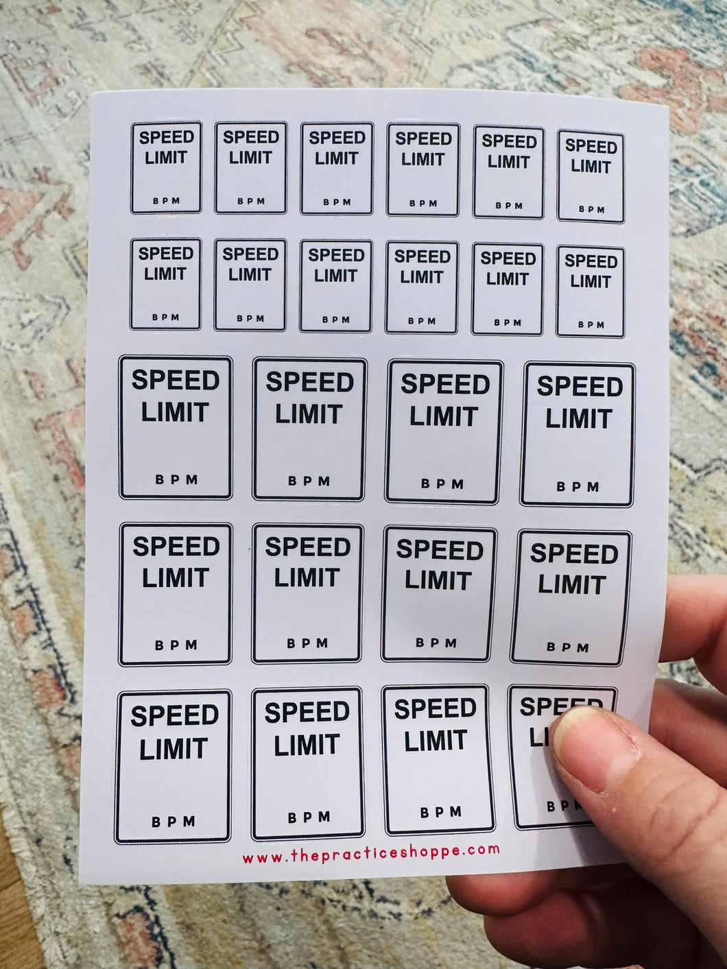 PS Sheet Speed Limit Stickers