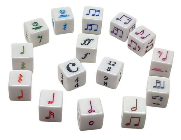 Rainbow Rhythm Dice Set